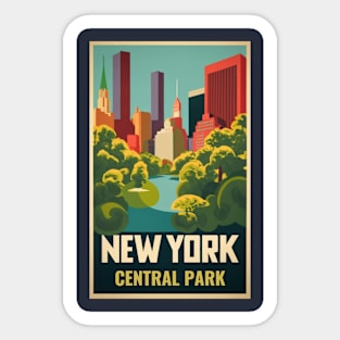 A Vintage Travel Art of New York - US Sticker